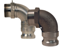 Cam & Groove 90° Type F Adapter x Male NPT Elbow